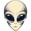 Außerirdischer Science Fiction Alien Monochrom