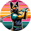 Cool Malinois Dog Golfer Funny