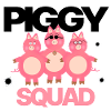 Three pink piggy