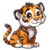 Playful tiger puppy eye-catcher
