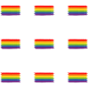 RAINBOW FLAG brush strokes design