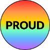 Proud LGBTQ pride rainbow