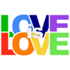 Farbenfrohes Love-Statement
