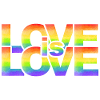 Rainbow Love Lettering