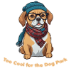 Hipster-Hund im Park