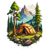 Wild camping in nature