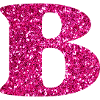 Letter b pink glitter