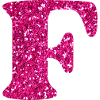 Letter f pink glitter