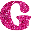 Letter g pink glitter