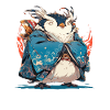 Pingouin Yokai Pingouin japonais mignon