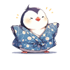 Pingouin Kimono Pingouin japonais mignon