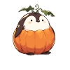 Pingouin, Citrouille, Halloween, Pingouin, Mignon