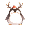 Pingouin Renne Noël Pingouin mignon