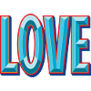 LOVE 3D cutout