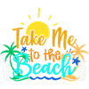 Sunset Beach Vacation Graphic