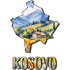 Carte à l’aquarelle Kosovo