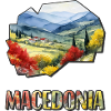 Carte à l’aquarelle Macédoine
