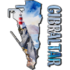 Carte à l’aquarelle de Gibraltar