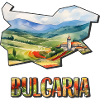 Aquarell Landkarte Bulgarien