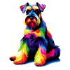 Schnauzer gigante colorato di Pop Art Schnauzer Schnauzer