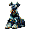 Polygone Art Schnauzer Géant Schnauzers