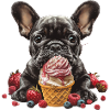 Glace bouledogue français