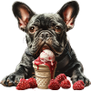 Glace bouledogue français