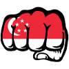 Drapeau de Singapour Poing