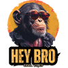 Monkey Sunglasses Cool Hey Bro