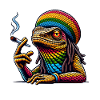 Lizard Smoking Cannabis