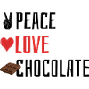 Peace Love Chocolate - Heart