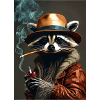 Smoking racoon