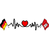 Cardio heart Flag Germany, flag Hamburg