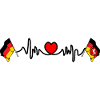 Cardio heart Drapeau Allemagne, drapeau Basse-Saxe