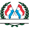 Flags Luxembourg laurel wreath banner