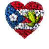 Puerto Rico Flowers Heart