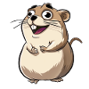 Cute Excited Cartoon Meerkat