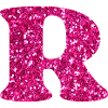 Glitter pink letter r
