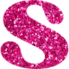 Glitter pink letter