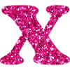 Glitter Pink x Letter x