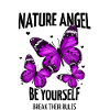 Papillon - Papillon violet avec lettrage