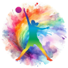 Basketball Girl Rainbow