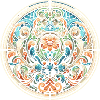 Vitrail à motif floral
