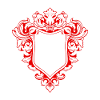 Bouclier Armoiries Symbole Blanc