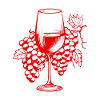 Wine Glass Grapes Wine