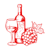 Wine Glass Grapes Wine