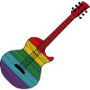Regenbogen Gitarre Rock'n'Roll Design