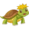 Niedliche lächelnde Comic Schildkröte