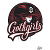Baseball-Helm für Gothic-Mädchen