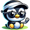Cool Funny Penguin Golfer